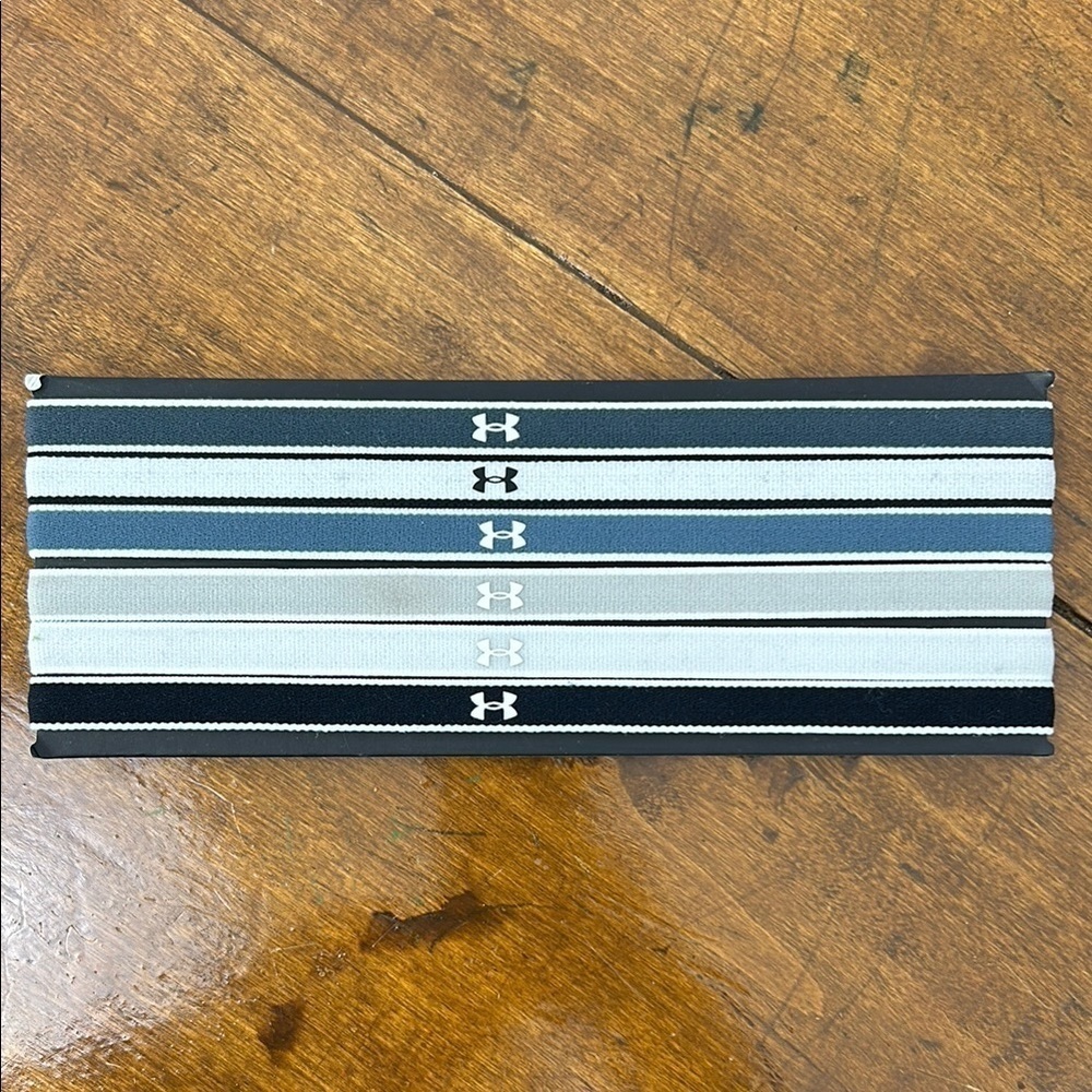 Under Armour Headbands Set - Black, Gray, White Soccer Hair Sport Gym Workout